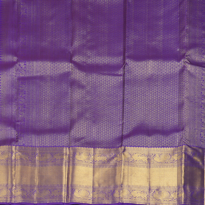 Hayagrivas Handloom Mayilkazhuthu Kanjivaram Silk Saree with Purple Border KBF207E2-2