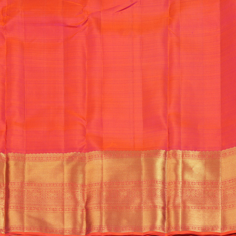 Hayagrivas Handloom Orangish-Pink Kanjivaram Silk Saree KBF207E2-3