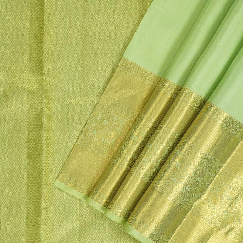 Hayagrivas Handloom Neon Green Kanjivaram Silk Saree KBF207E2-8