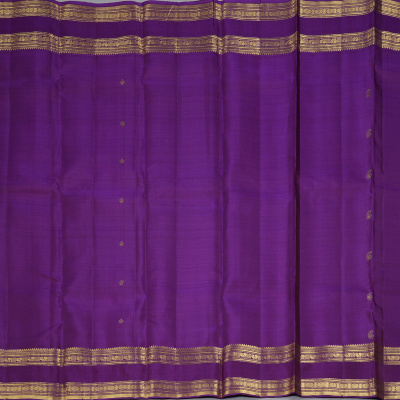Hayagrivas Handloom Purple Kanjivaram Silk Saree KBF207E3-6