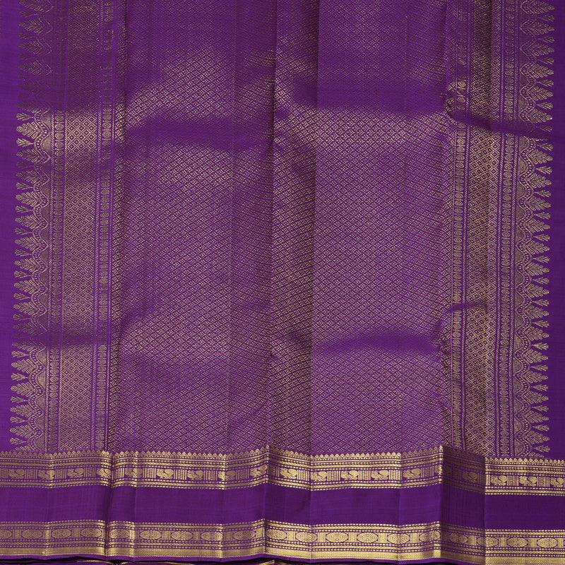 Hayagrivas Handloom Purple Kanjivaram Silk Saree KBF207E3-6