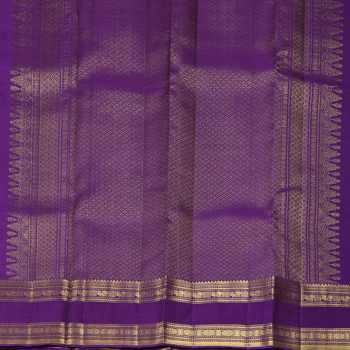 Hayagrivas Handloom Purple Kanjivaram Silk Saree KBF207E3-6