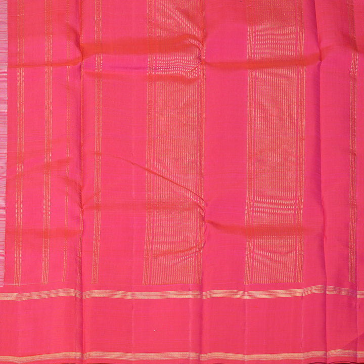 Hayagrivas Handloom Cream Kanjivaram Silk Saree with Pink Border KBF208E2-7