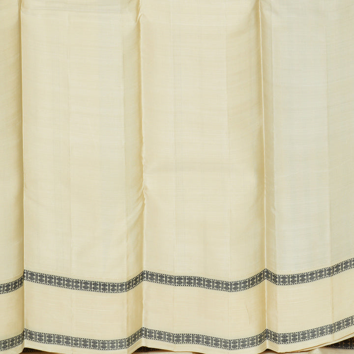 Hayagrivas Handloom Maroon & Navy Blue Stripes Kanjivaram Silk Saree KBF208E4-1