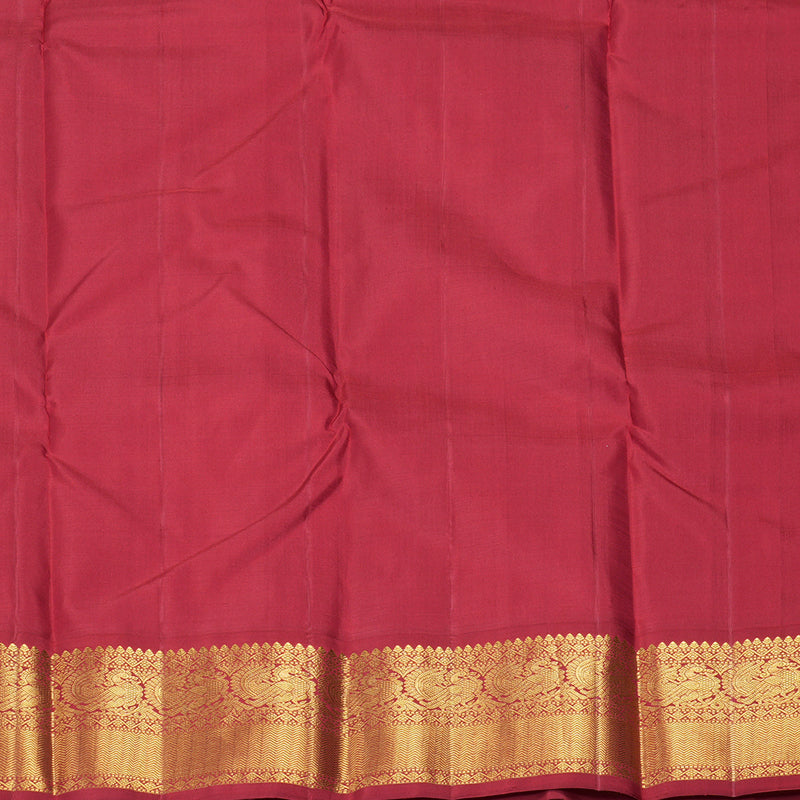 Hayagrivas Handloom Milk White Kanjivaram Silk Saree with Ganga Jamuna Border KBF208E5-1