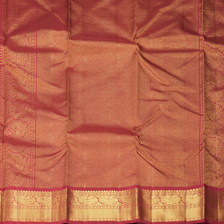 Hayagrivas Handloom Milk White Kanjivaram Silk Saree with Ganga Jamuna Border KBF208E5-1