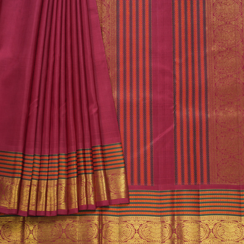 Hayagrivas Handloom Maroon Kanjivaram Silk Saree KBF209E2-1