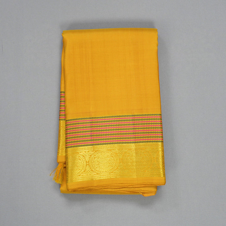 Hayagrivas Handloom Mustard Yellow Kanjivaram Silk Saree KBF209E2-2