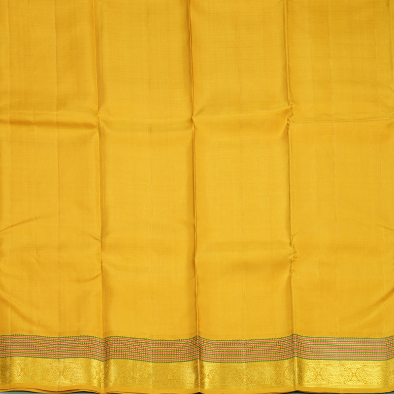 Hayagrivas Handloom Mustard Yellow Kanjivaram Silk Saree KBF209E2-2