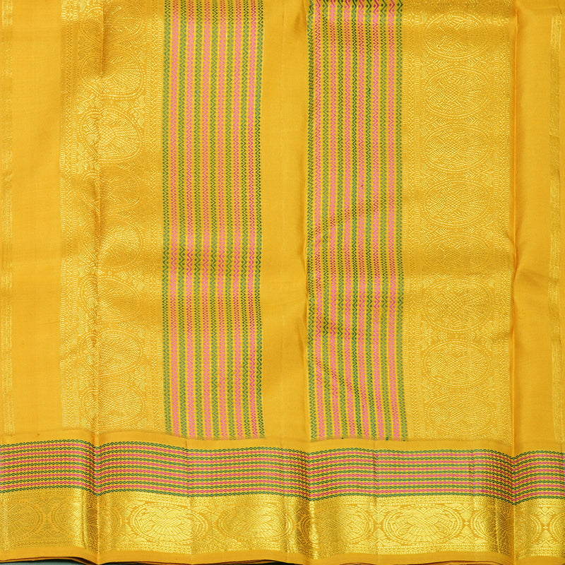 Hayagrivas Handloom Mustard Yellow Kanjivaram Silk Saree KBF209E2-2