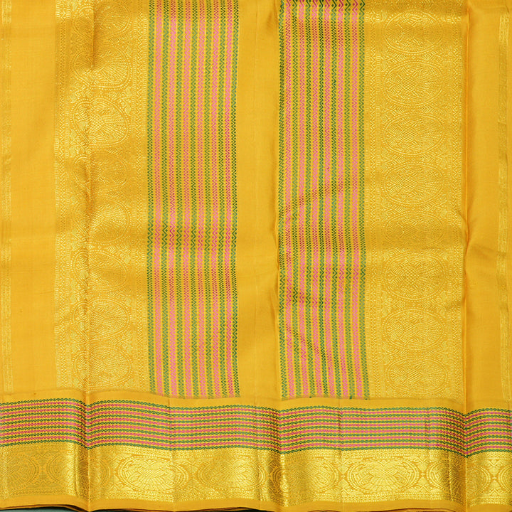Hayagrivas Handloom Mustard Yellow Kanjivaram Silk Saree KBF209E2-2
