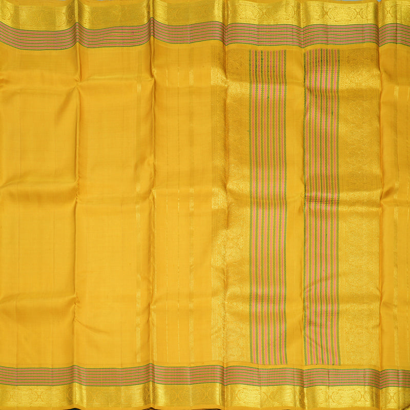 Hayagrivas Handloom Mustard Yellow Kanjivaram Silk Saree KBF209E2-2