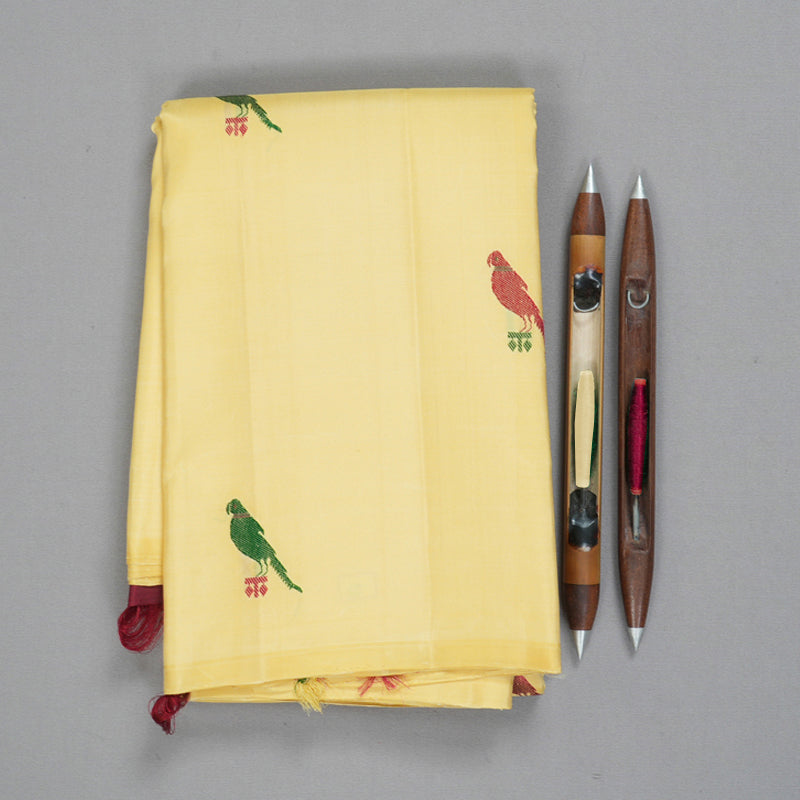 Hayagrivas Handloom Sandal Kanjivaram Silk Saree KBF209E7-1