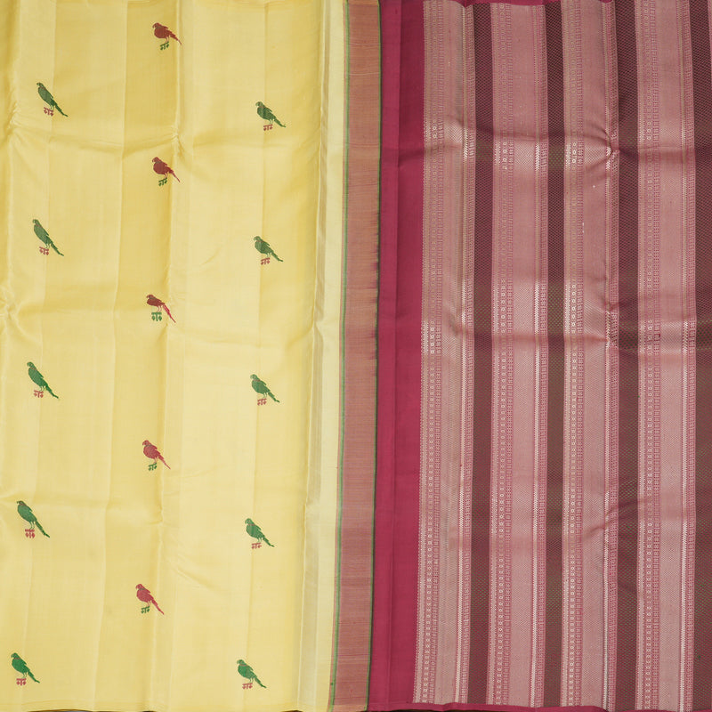 Hayagrivas Handloom Sandal Kanjivaram Silk Saree KBF209E7-1