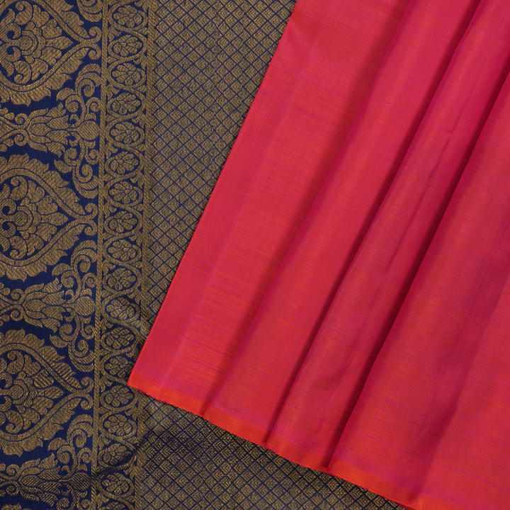 Hayagrivas Handloom Pink Kanjivaram Silk Saree KBF20D1-1