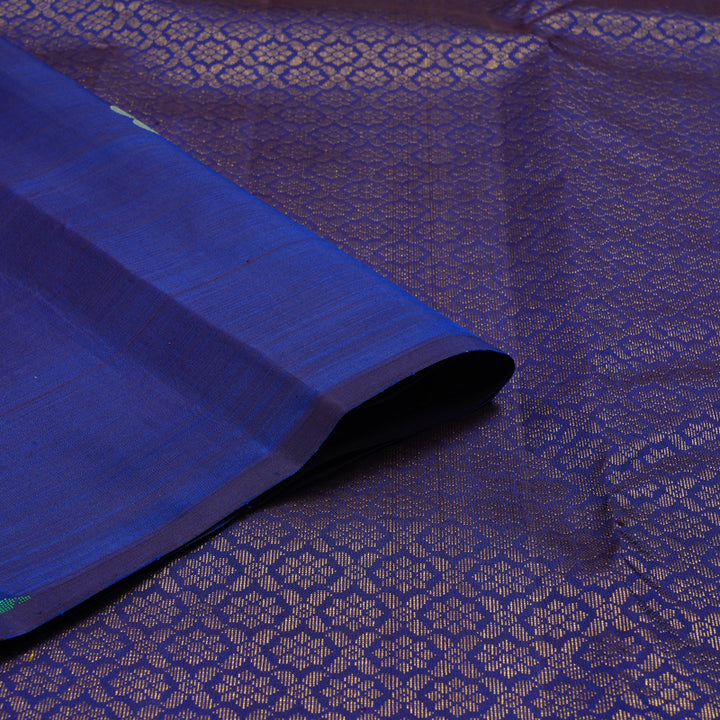 Hayagrivas Handloom Mayilkazhuthu Kanjivaram Silk Saree with Purplish-Blue Border KBF20D1-19