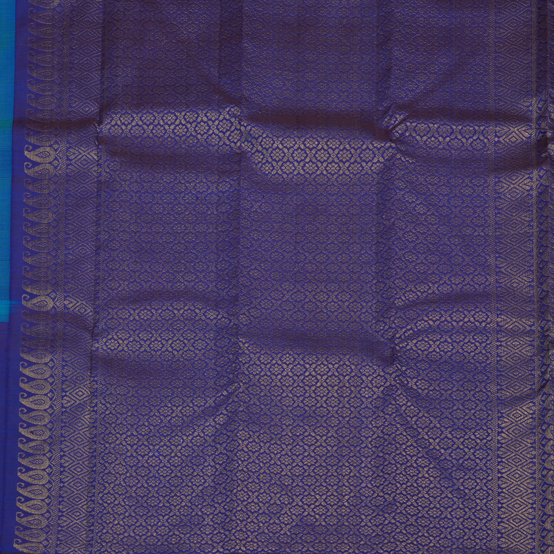Hayagrivas Handloom Mayilkazhuthu Kanjivaram Silk Saree with Purplish-Blue Border KBF20D1-19