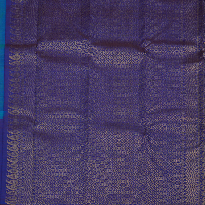 Hayagrivas Handloom Mayilkazhuthu Kanjivaram Silk Saree with Purplish-Blue Border KBF20D1-19