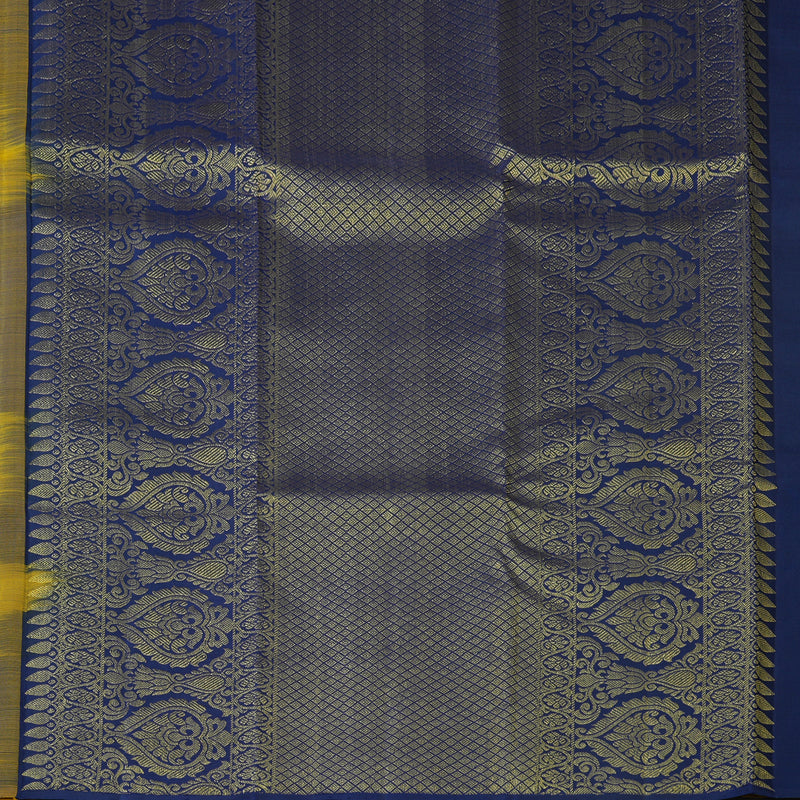 Hayagrivas Handloom Sampanga Yellow Kanjivaram Silk Saree KBF20D1-2