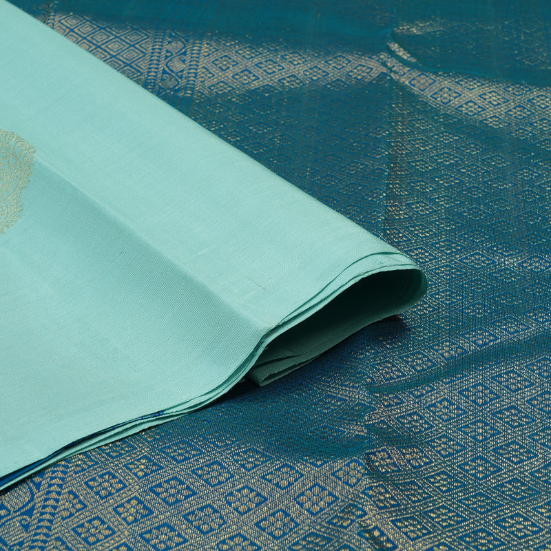 Hayagrivas Handloom Pastel Blue Kanjivaram Silk Saree KBF20D2-1