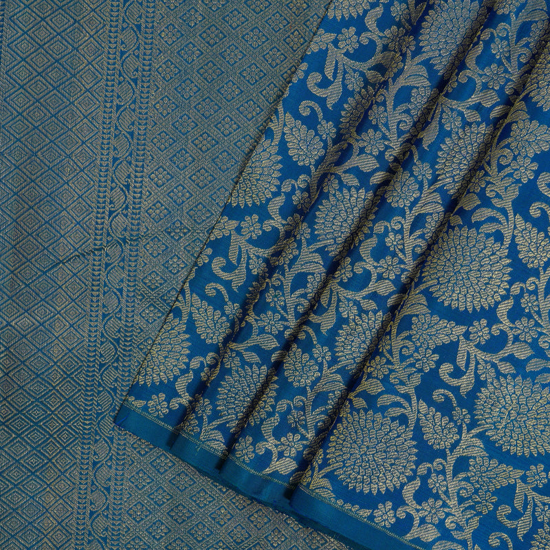 Hayagrivas Handloom Pastel Blue Kanjivaram Silk Saree KBF20D2-1