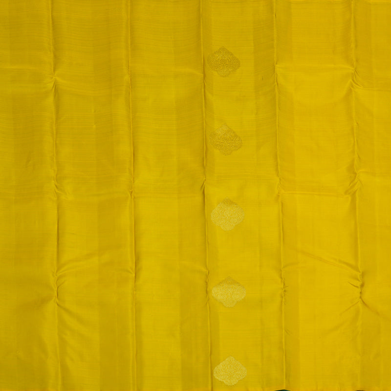 Hayagrivas Handloom Sampanga Yellow Kanjivaram Silk Saree KBF20D2-2