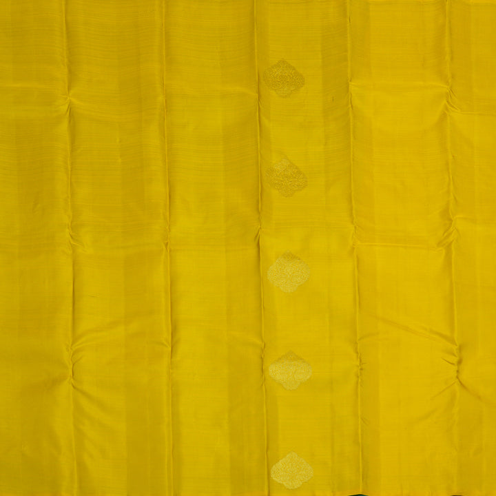 Hayagrivas Handloom Sampanga Yellow Kanjivaram Silk Saree KBF20D2-2