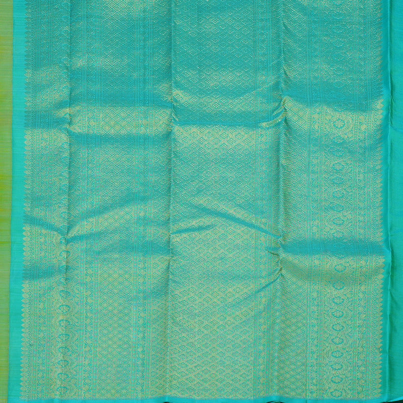 Hayagrivas Handloom Sampanga Yellow Kanjivaram Silk Saree KBF20D2-2