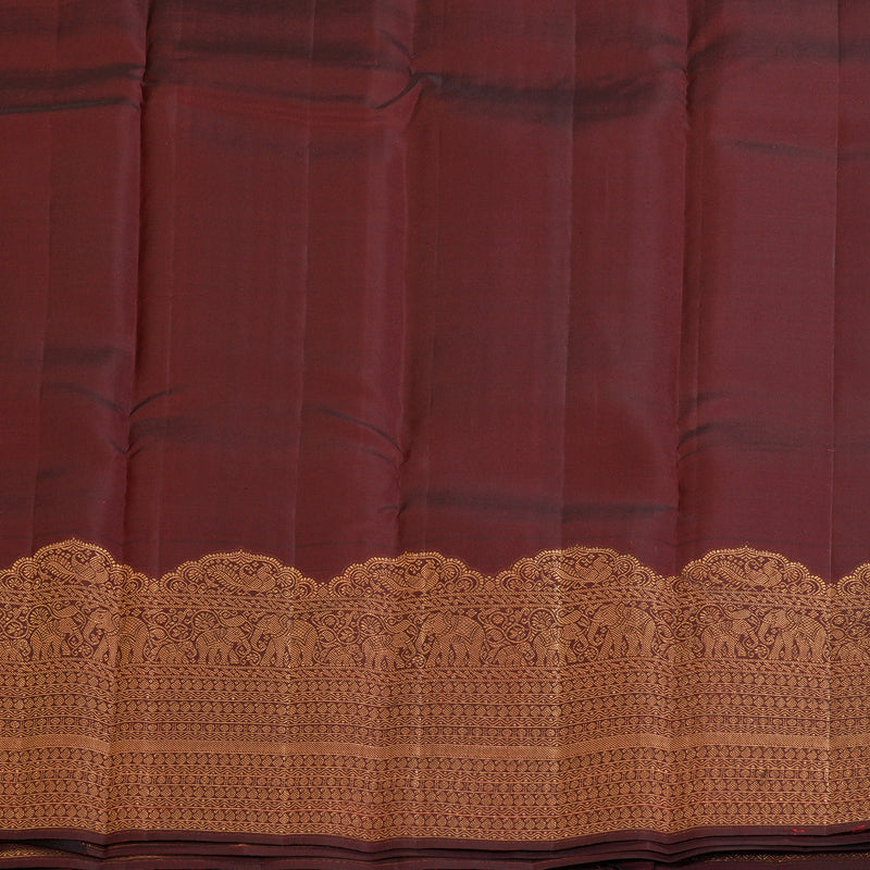 Hayagrivas Handloom Maroon Kanjivaram Silk Saree KBF210E1-2