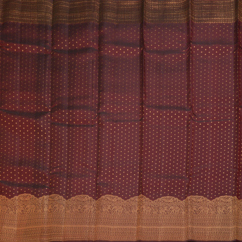 Hayagrivas Handloom Maroon Kanjivaram Silk Saree KBF210E1-2