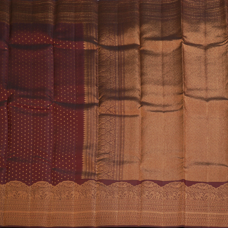 Hayagrivas Handloom Maroon Kanjivaram Silk Saree KBF210E1-2
