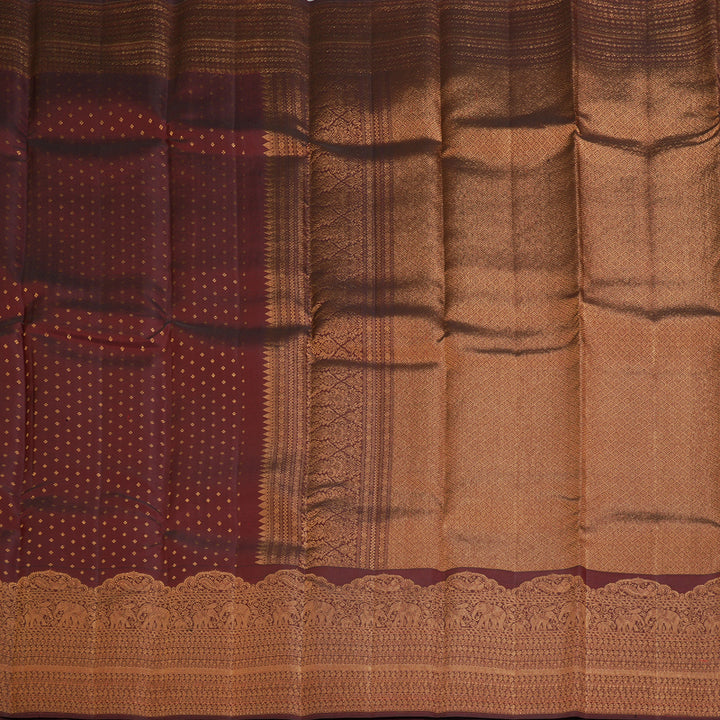 Hayagrivas Handloom Maroon Kanjivaram Silk Saree KBF210E1-2