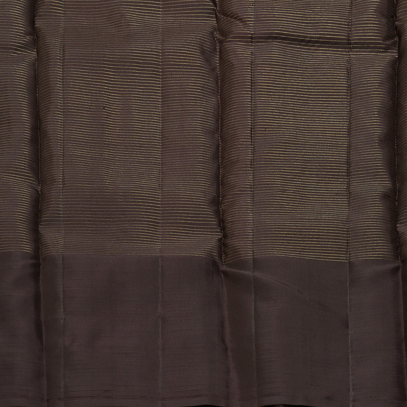 Hayagrivas Handloom Dark Rosewood Pink Kanjivaram Silk Saree with Brown Border KBF210E13-1