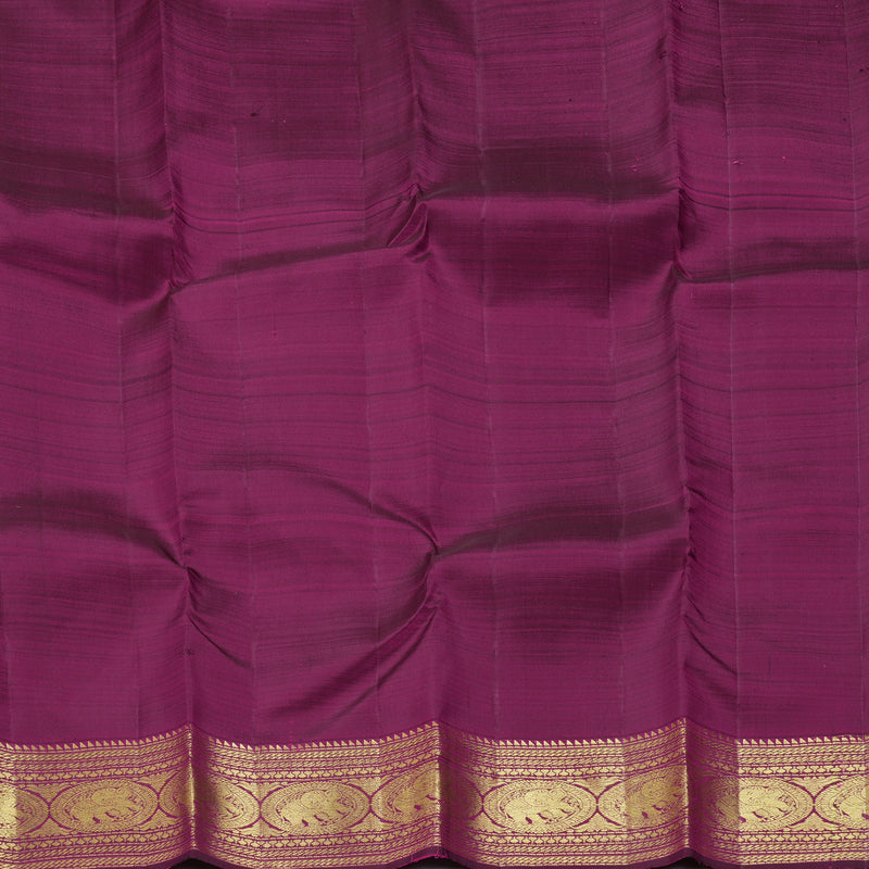 Hayagrivas Handloom Dark Lotus Pink Kanjivaram Silk Saree with Wine Purple Border KBF210E21-3