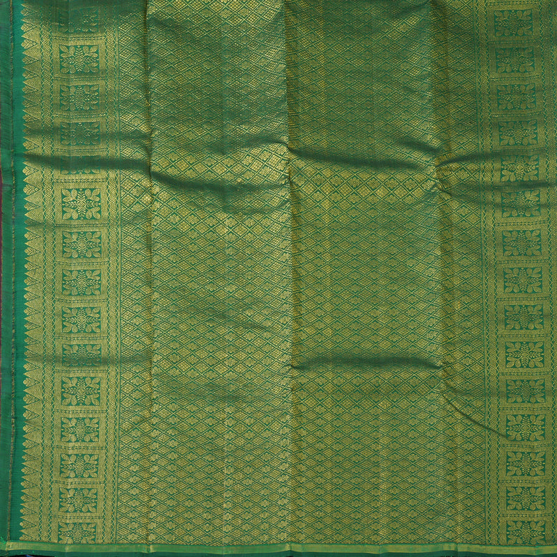 Hayagrivas Handloom Brown Kanjivaram Silk Saree KBF210E22-1