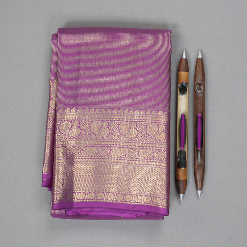 Hayagrivas Handloom Vadamalli Purple Kanjivaram Silk Saree KBF210E29-2