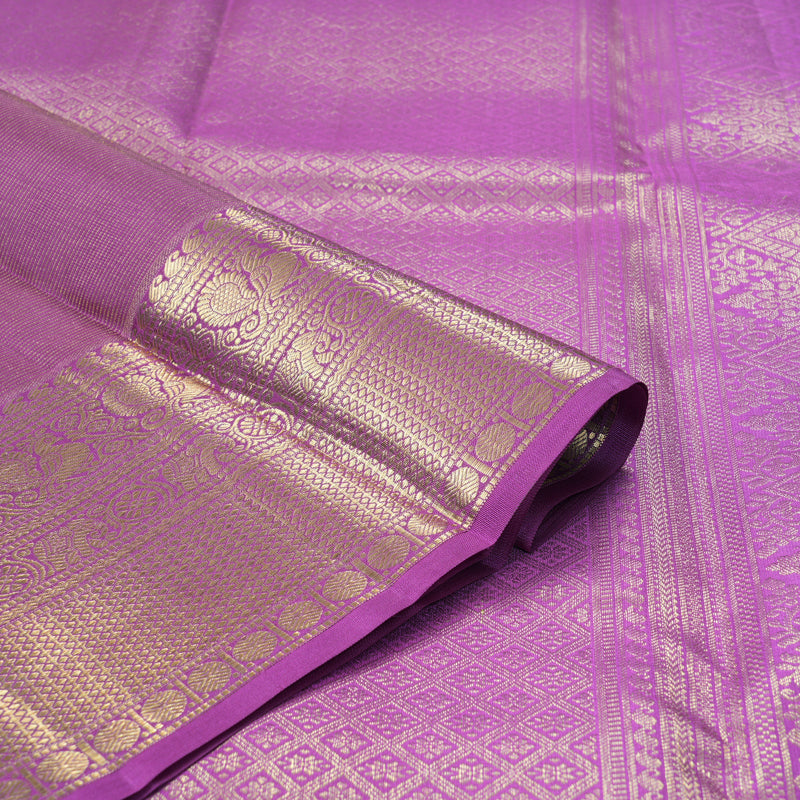 Hayagrivas Handloom Vadamalli Purple Kanjivaram Silk Saree KBF210E29-2