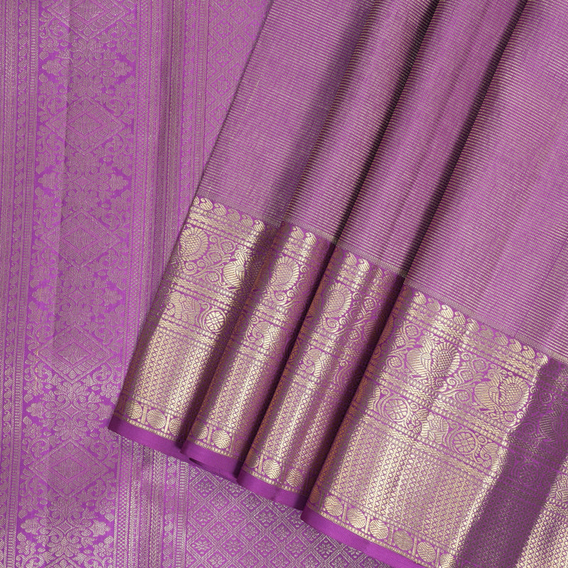 Hayagrivas Handloom Vadamalli Purple Kanjivaram Silk Saree KBF210E29-2