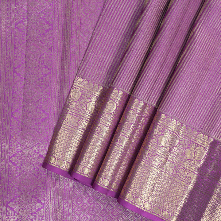 Hayagrivas Handloom Vadamalli Purple Kanjivaram Silk Saree KBF210E29-2