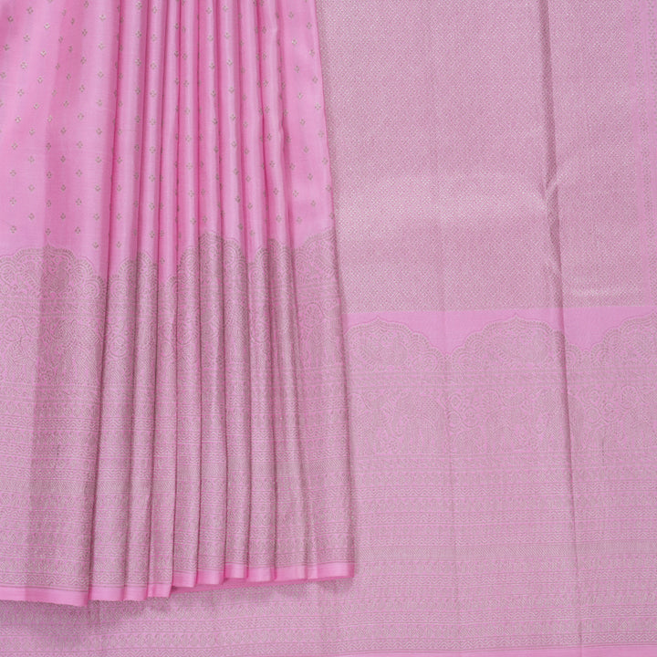 Hayagrivas Handloom Rose Pink Kanjivaram Silk Saree KBF210E31-1