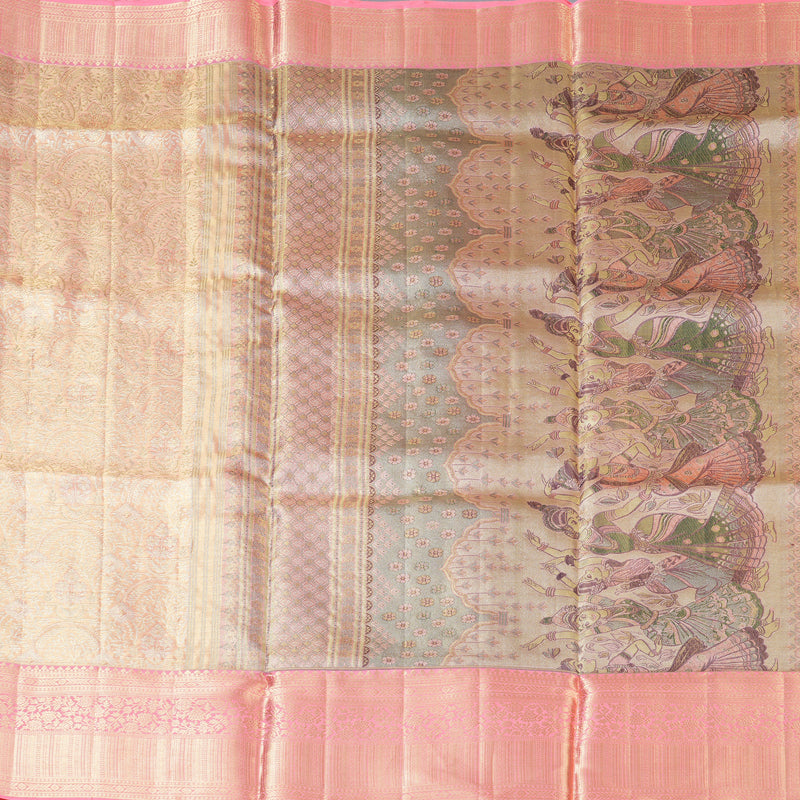 Hayagrivas Handloom Peach Pink Kanjivaram Silk Saree KBF210E33-1