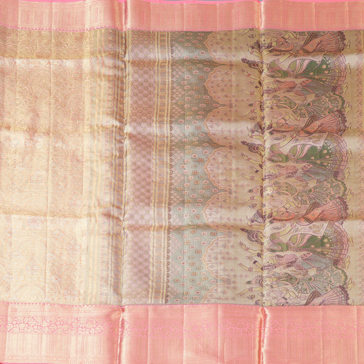 Hayagrivas Handloom Peach Pink Kanjivaram Silk Saree KBF210E33-1