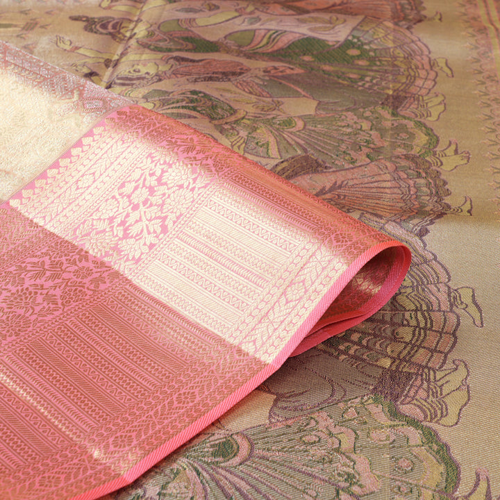 Hayagrivas Handloom Peach Pink Kanjivaram Silk Saree KBF210E33-2