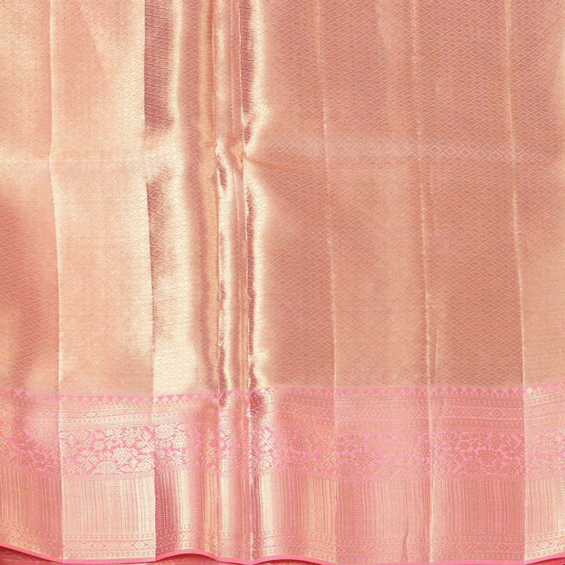 Hayagrivas Handloom Peach Pink Kanjivaram Silk Saree KBF210E33-2