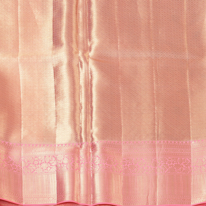 Hayagrivas Handloom Peach Pink Kanjivaram Silk Saree KBF210E33-2