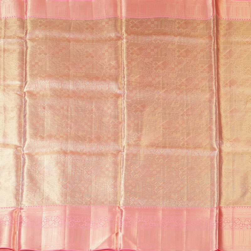 Hayagrivas Handloom Peach Pink Kanjivaram Silk Saree KBF210E33-2