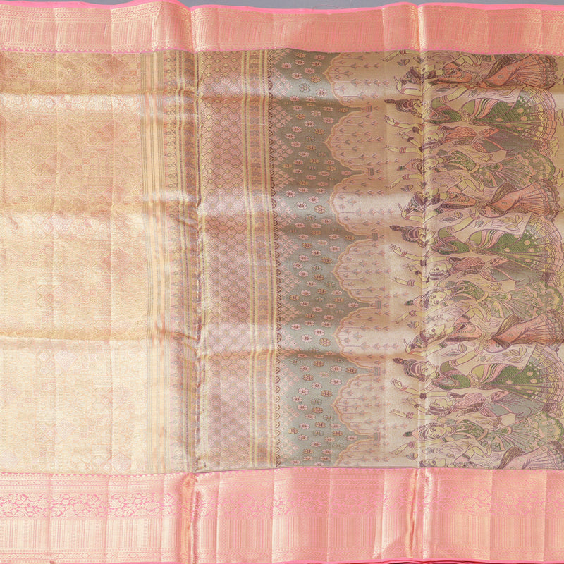 Hayagrivas Handloom Peach Pink Kanjivaram Silk Saree KBF210E33-2