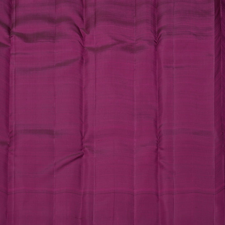 Hayagrivas Handloom Pinkish-Orange Kanjivaram Silk Saree with Purple Border KBF210E36-1
