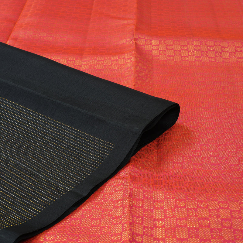 Hayagrivas Handloom Black Kanjivaram Silk Saree KBF210E38-1
