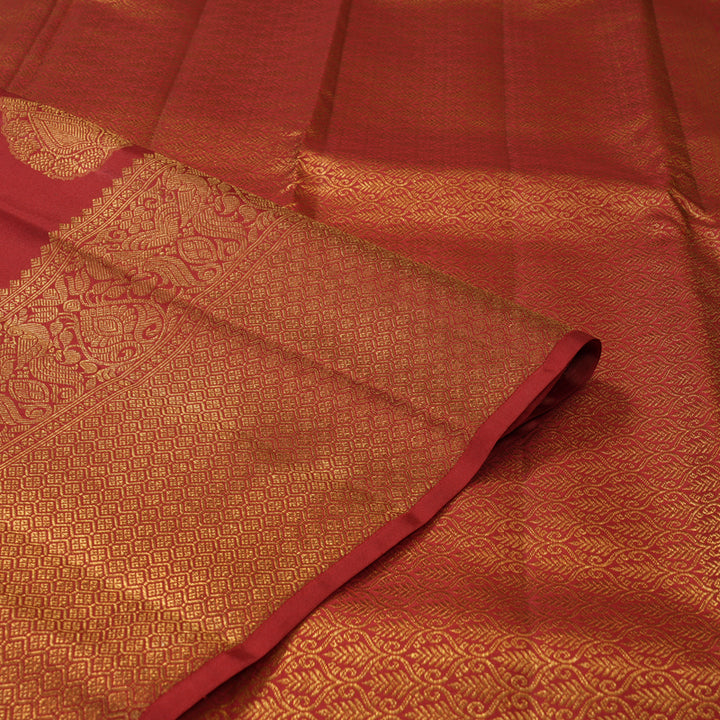 Hayagrivas Handloom Maroon Kanjivaram Silk Saree KBF210E39-1